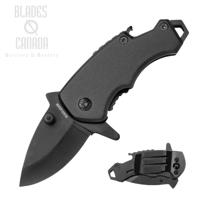 UC Black Legion Mini Money Clip Flipper Folding Knife, Assisted Opening, BV410